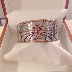Handmade ornate ethnic inspired cuff.